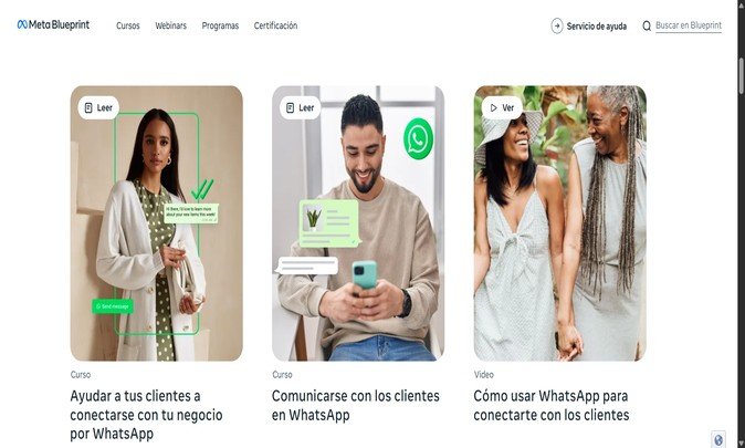 Contenido de curso de whatsapp de meta