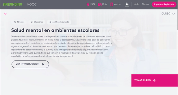 Curso de Salud Mental en Ambientes Escolares