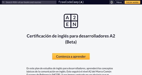 Certificación de inglés para desarrolladores A2