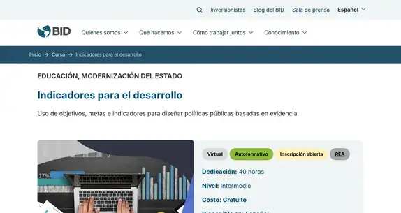 Curso Indicadores para el desarrollo