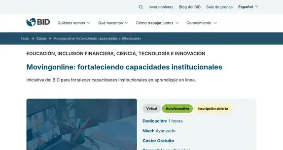 Movingonline fortaleciendo capacidades institucionales