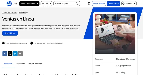 Curso de ventas en línea