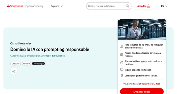 Dominar la ia curso santander